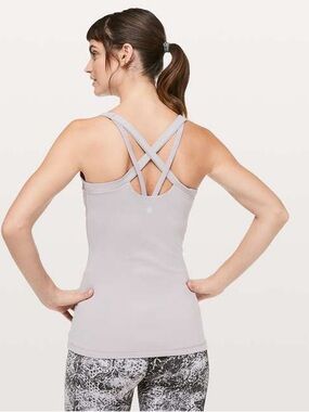 EUC - Lululemon - Rally Your Heart - soft and supportive gray tank